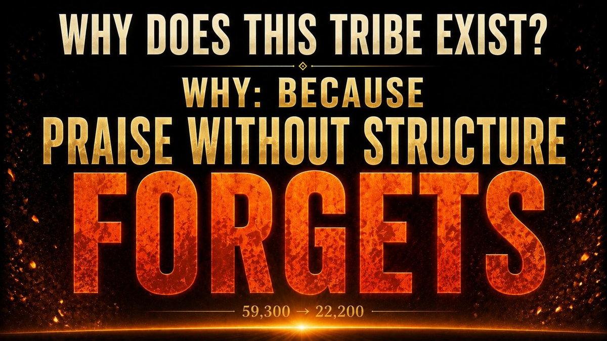 Why does this tribe exist — praise without structure forgets