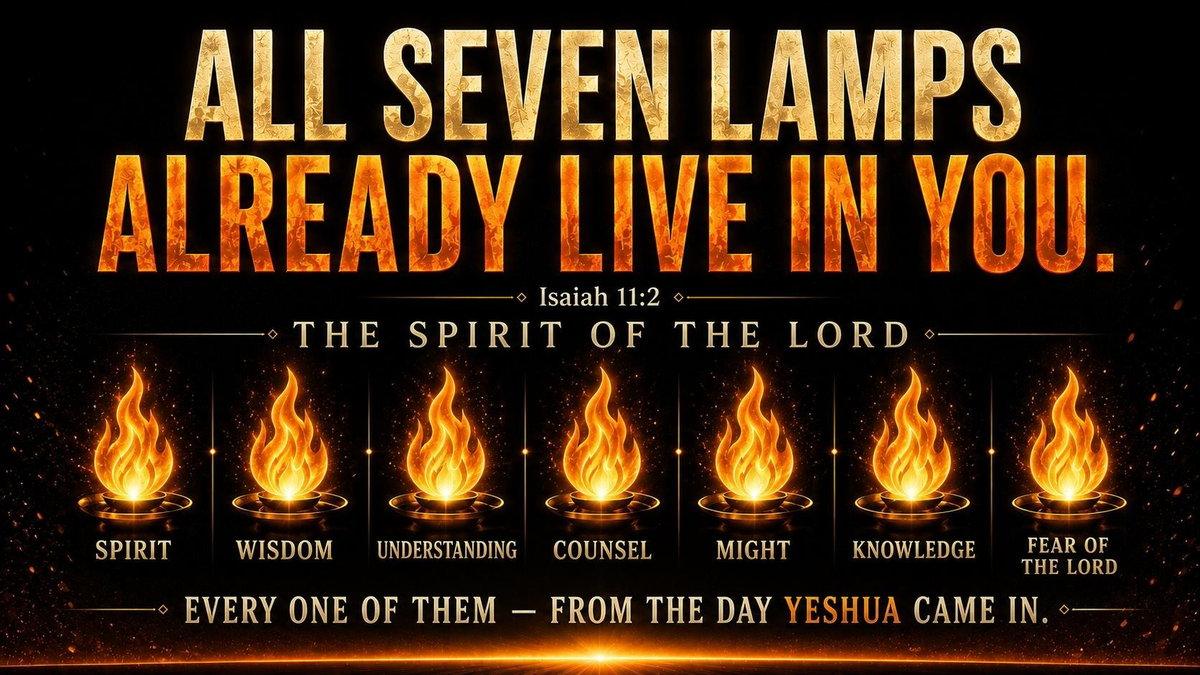 All seven lamps already live in you — Isaiah 11:2