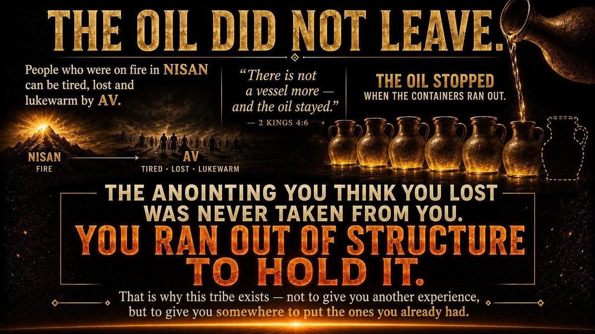 The oil did not leave — the anointing you think you lost was never taken from you