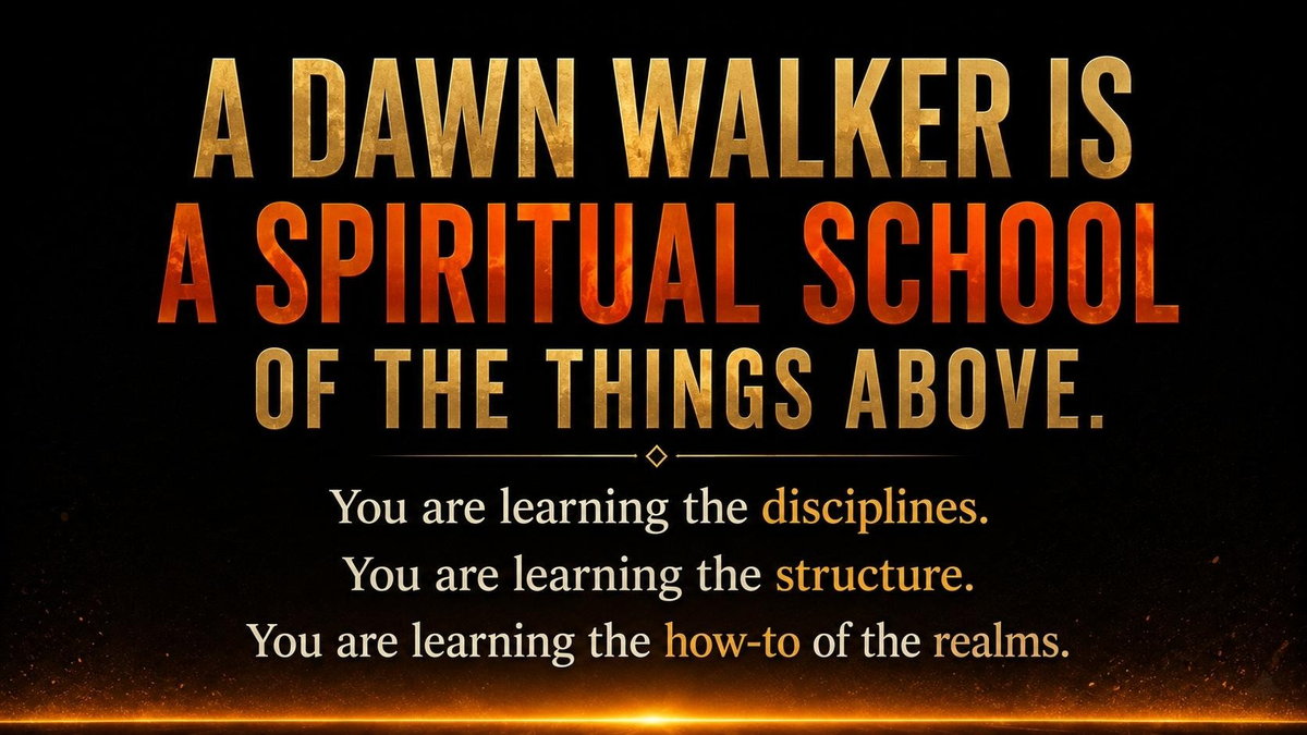 A Dawn Walker is a spiritual school of the things above