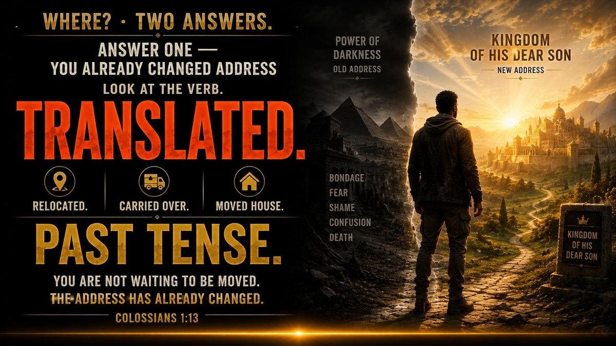 Translated — Colossians 1:13, past tense